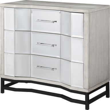 A Better Perspective White 3 Drawer Accent Cabinet