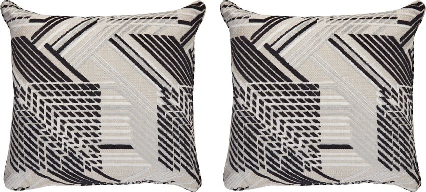 A-Maze Black Pillow, Set of Two