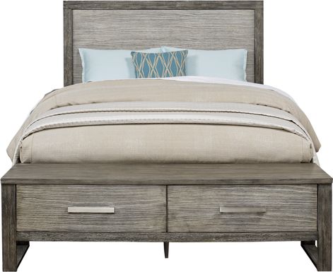 Abbott Gray 3 Pc Queen Panel Bed with Storage