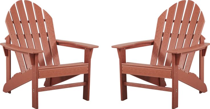 Addy Red Outdoor Adirondack Chair, Set of 2
