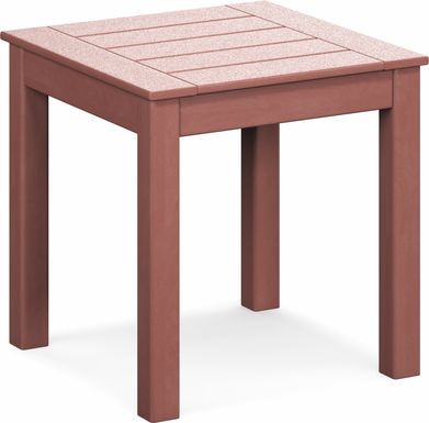 Addy Red Outdoor End Table