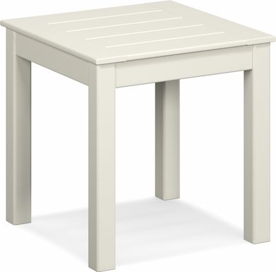 Addy White Outdoor End Table