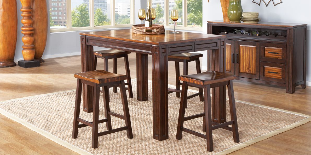 Rooms to go bar best sale height table and chairs