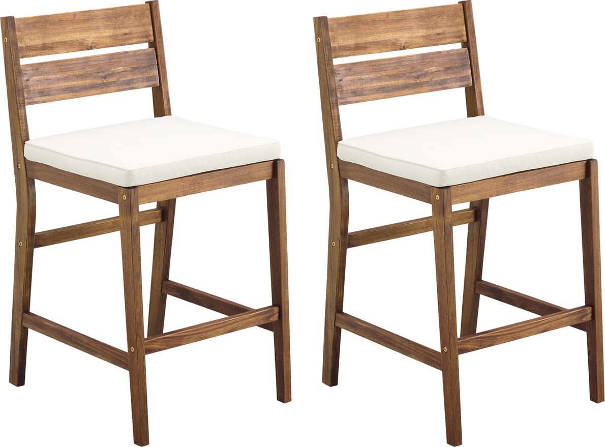 Adlebert Dark Brown Counter Height Stool Set of 2
