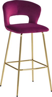 Alastor Burgundy Cut Out Barstool