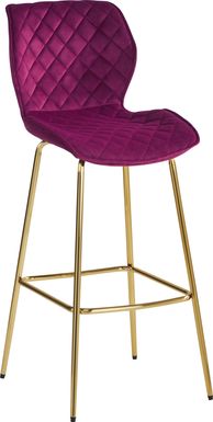 Alastor Burgundy Diamond Barstool