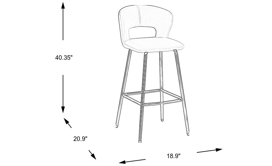 Alastor Sage Cut Out Barstool - Rooms To Go
