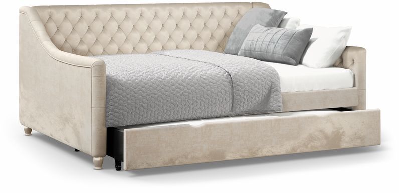 Alena Champagne Twin Daybed with Twin Storage Trundle