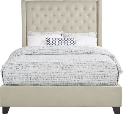 Alexis Gray 3 Pc Queen Upholstered Bed