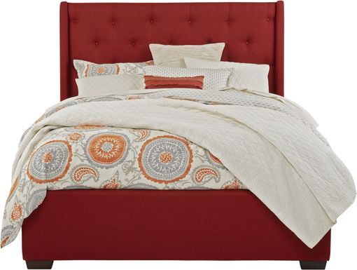 Alison Red 3 Pc Queen Upholstered Bed