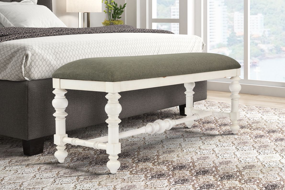 White best sale accent bench