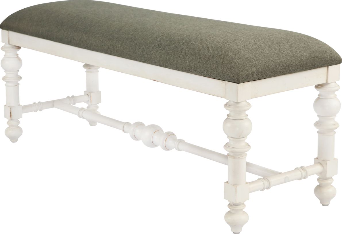 White discount accent bench