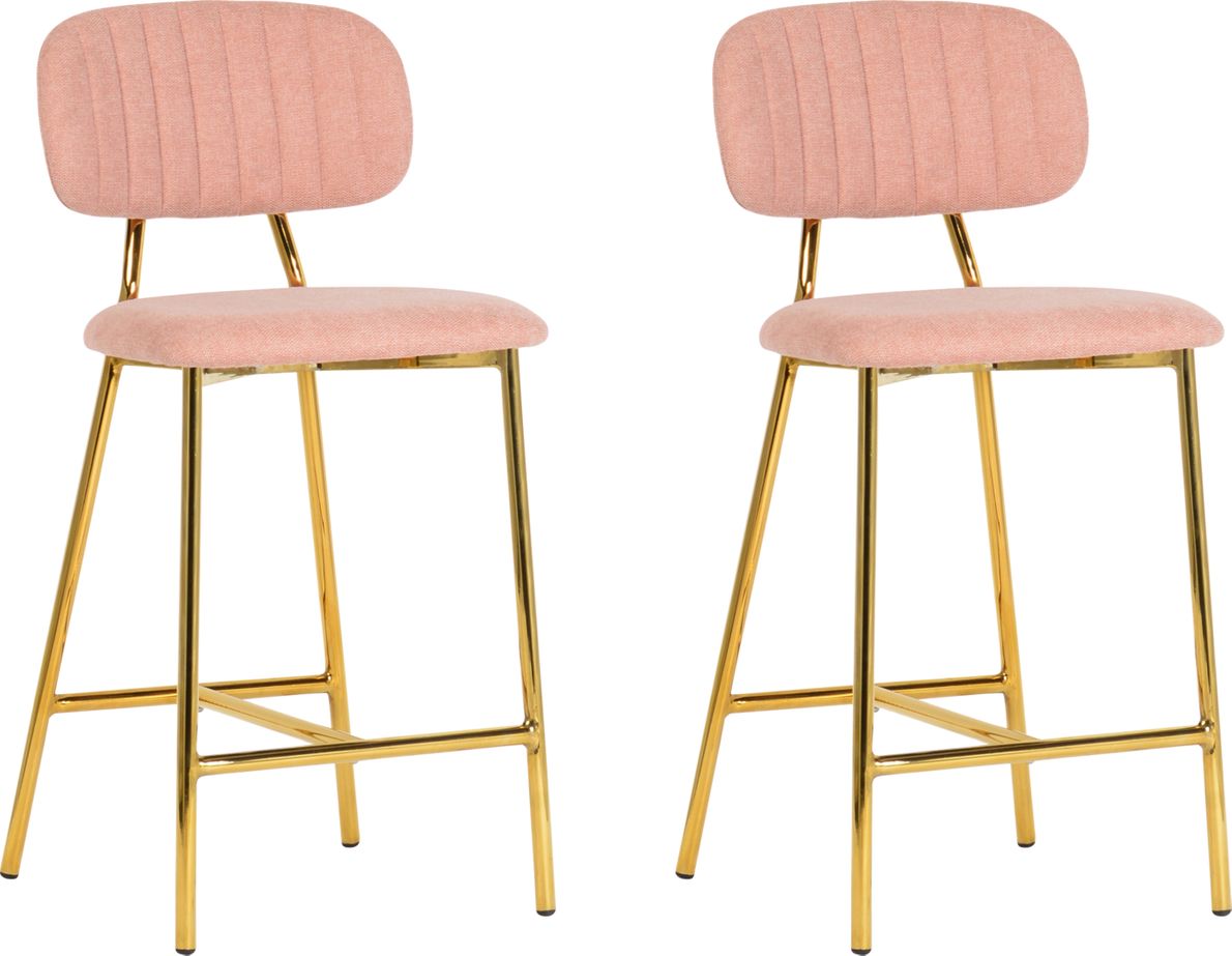 Ana Lee Blush Counter Stool, Set of 2 - Rooms To Go