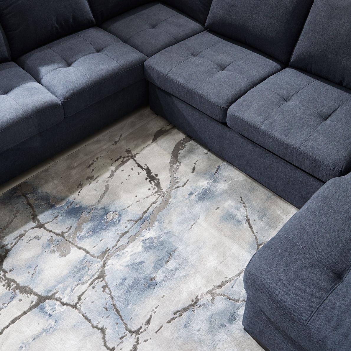 Angelino heights blue 3 deals pc sleeper sectional