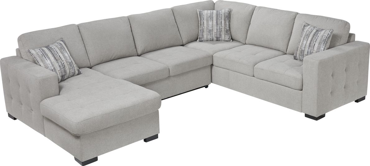 Angelino heights gray 3 store pc sleeper sectional