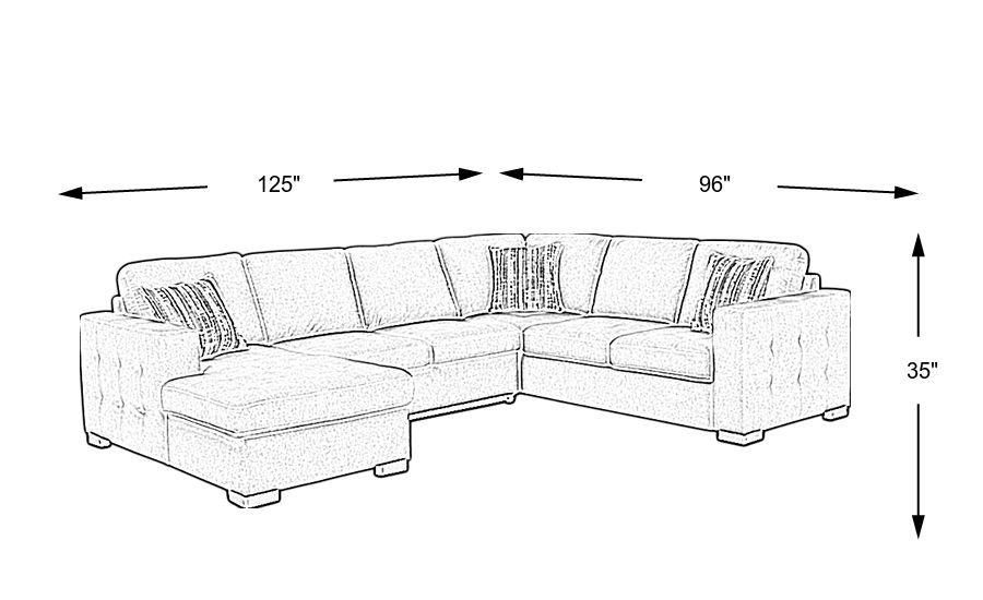 Angelino heights 3 piece sleeper deals sectional