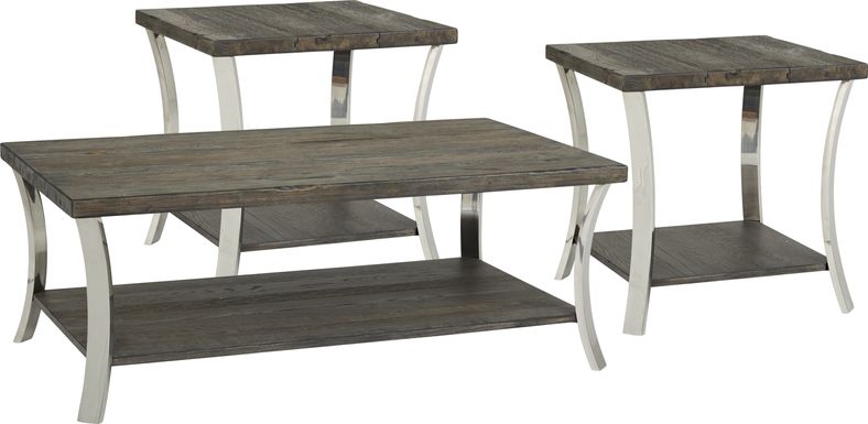 Arland Brown 3 Pc Table Set