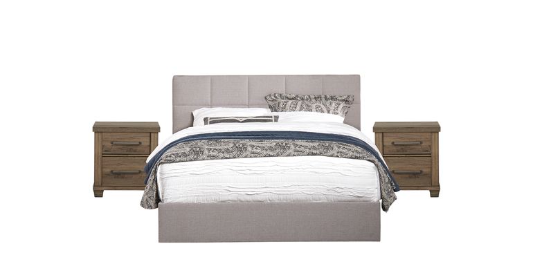 Aubrielle Sand 5 Pc Queen Square Upholstered Bedroom