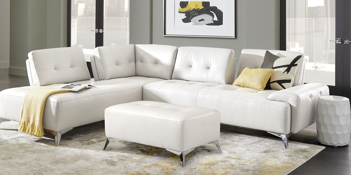 Rooms to go leather sectional deals couch