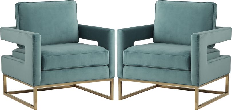 Avery Blue Chair (Set of 2)