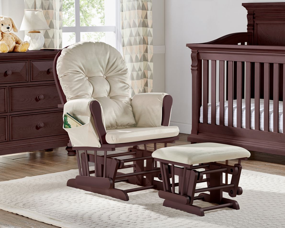 Baby Cache Coletta Beige Glider and Ottoman