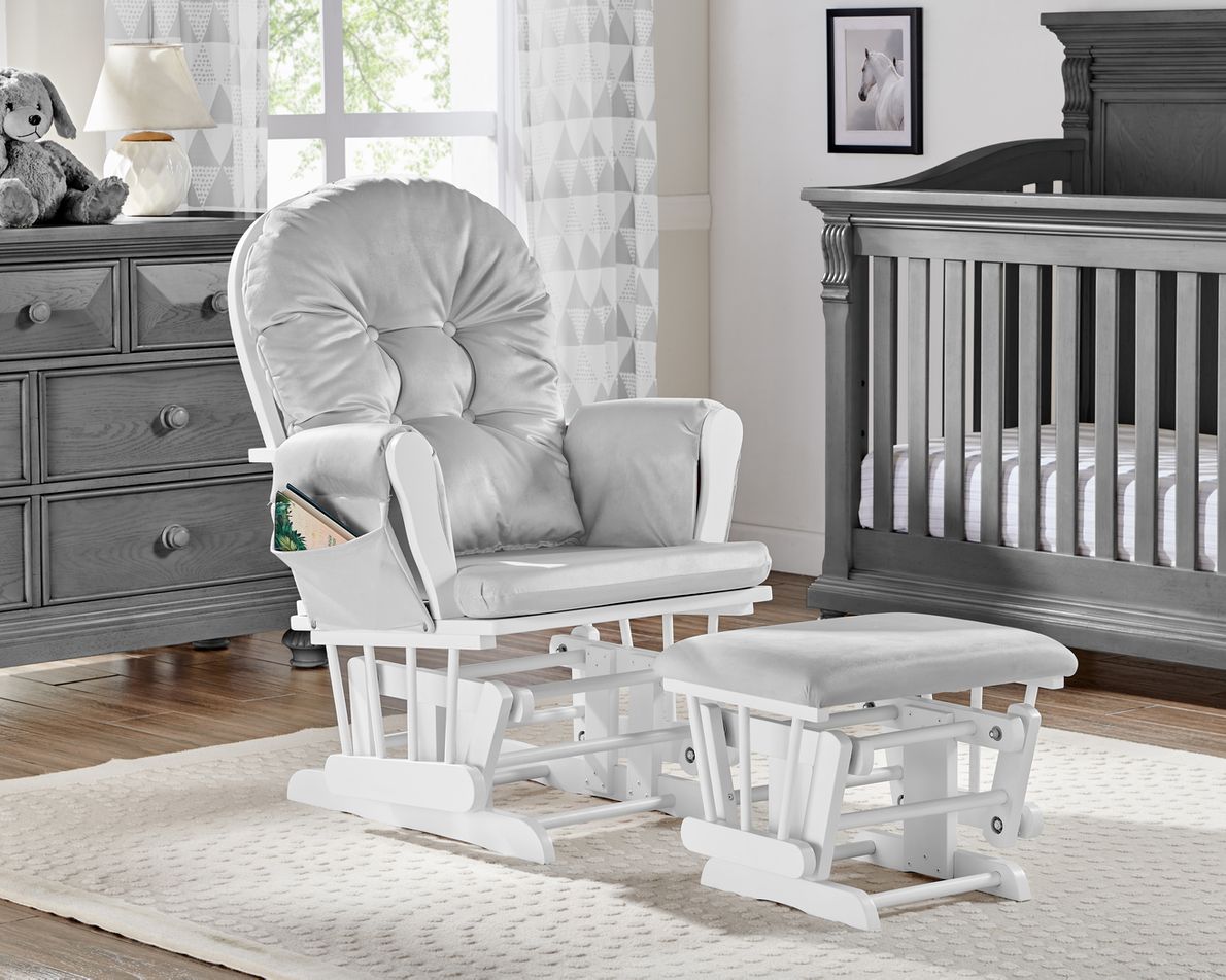 Gray and white glider best sale