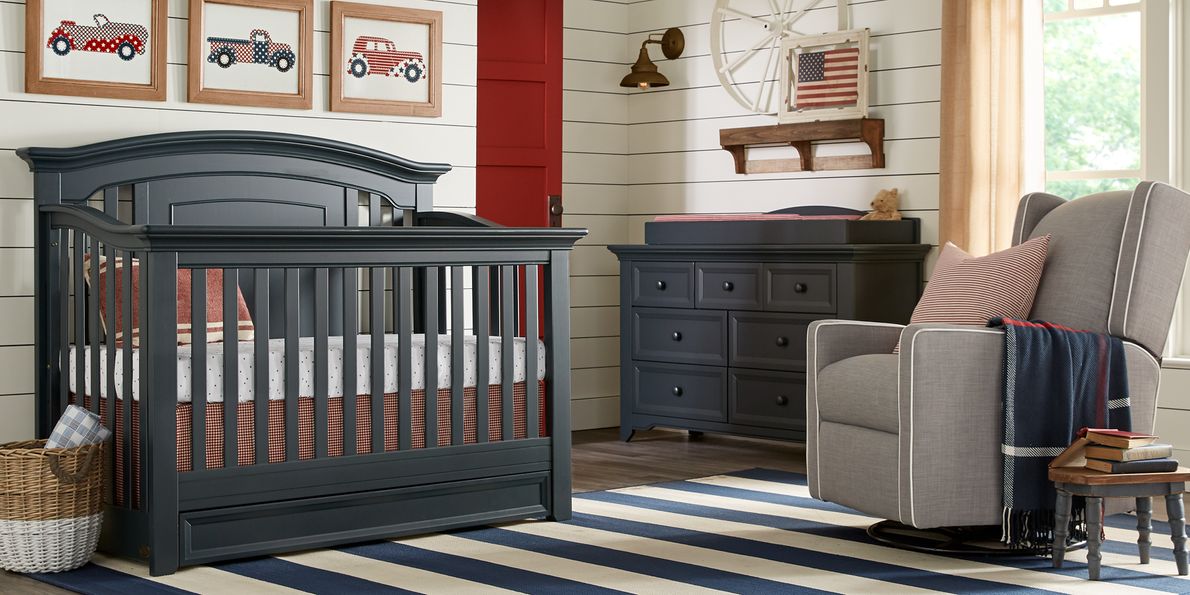 Navy store convertible crib