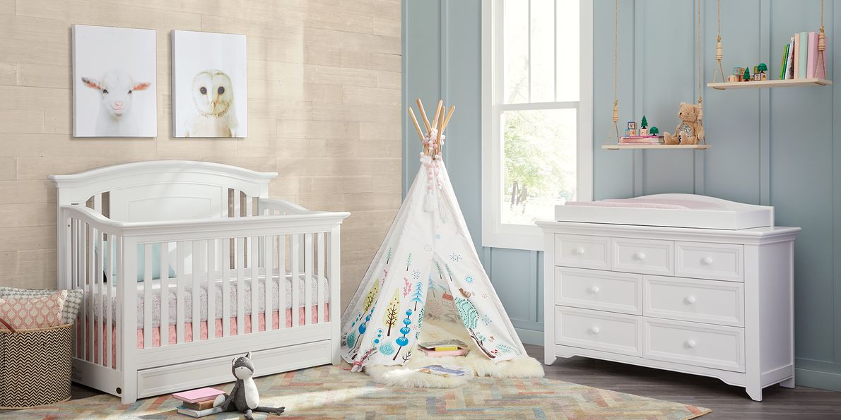 Baby cache crib store with drawer