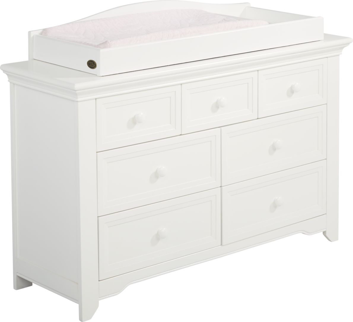 Baby Cache Harborbridge White Dresser with Changing Topper and Pad