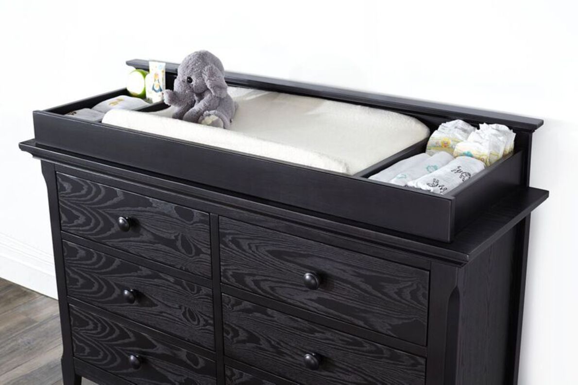 Baby Cache Overland Point Black Dresser with Changing Topper and Pad