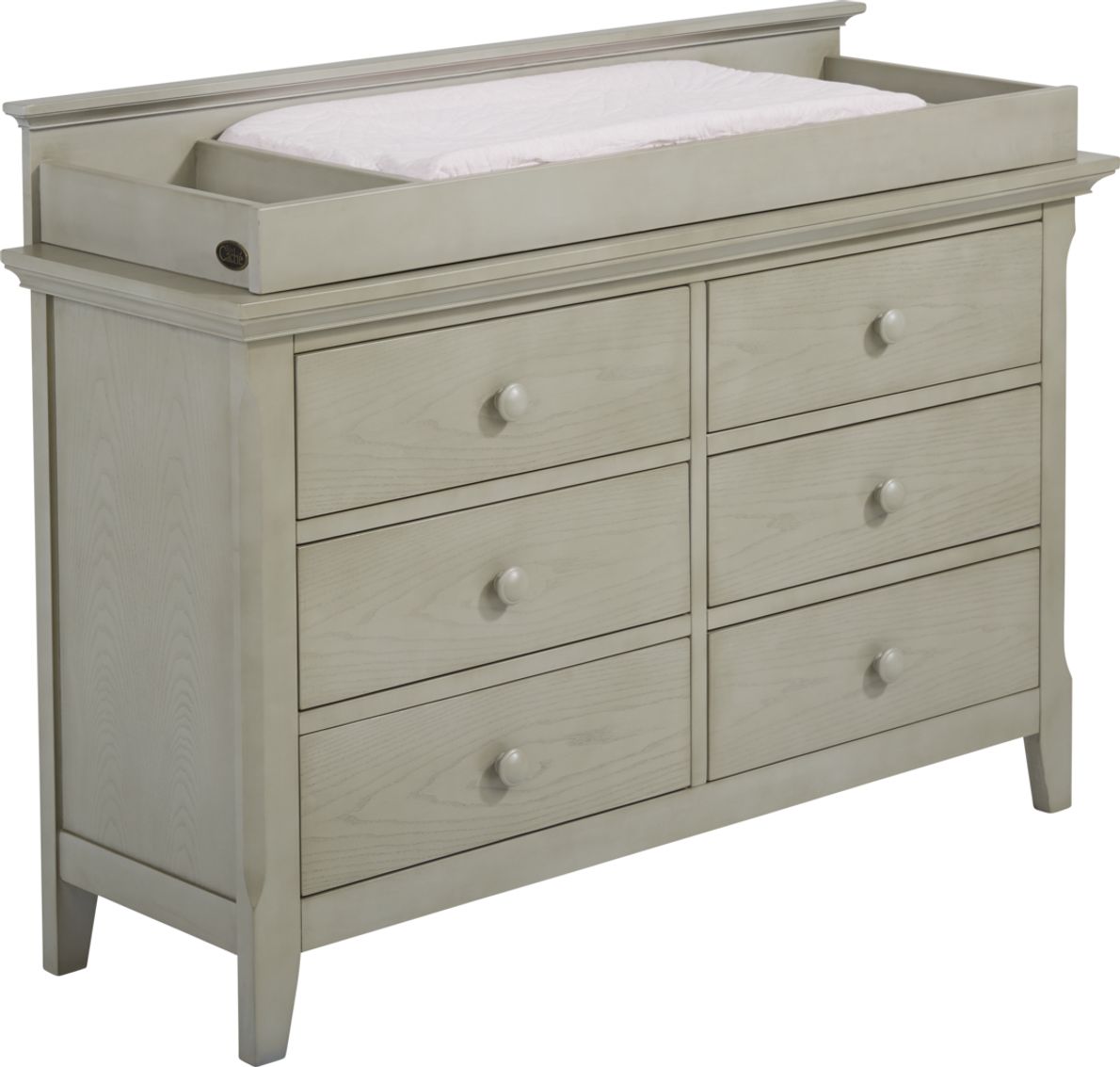 Baby Cache Overland Point Gray Dresser with Changing Topper and Pad