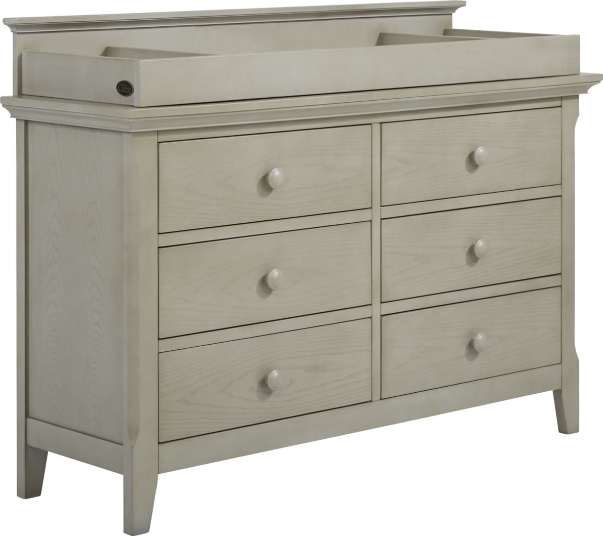 Rustic gray changing clearance table