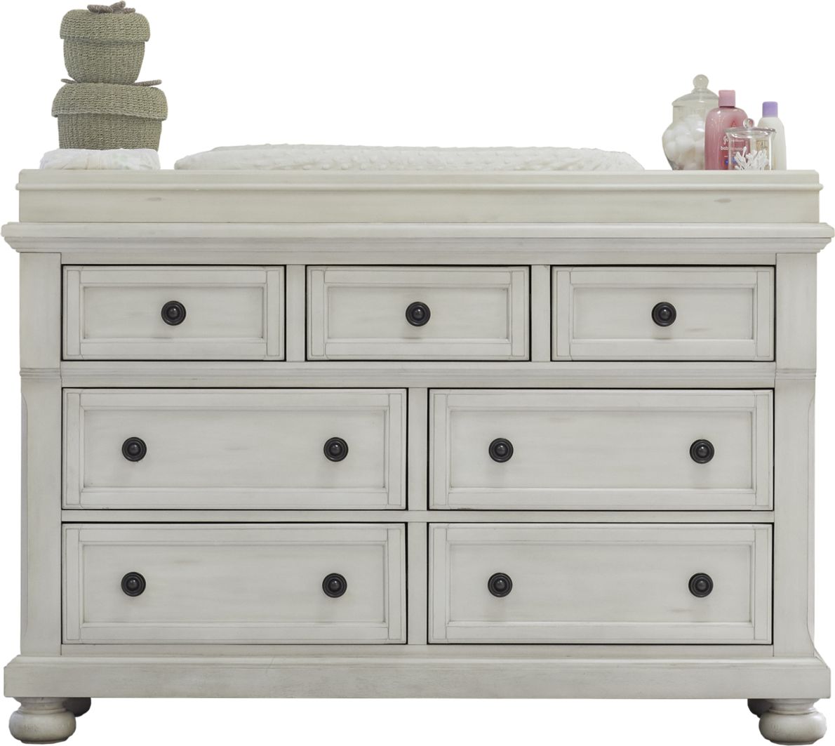 Antique white changing table hotsell