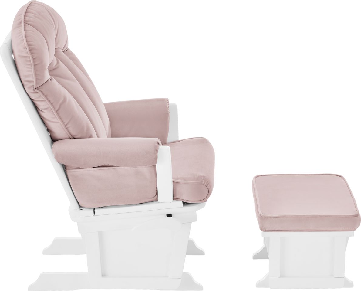 Pink glider 2024 and ottoman