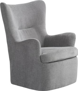 Barsha Heights Gray Swivel Glider Chair