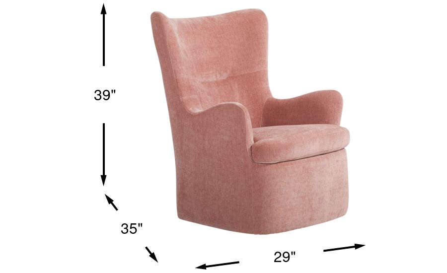 Barsha Heights Pink Swivel Glider Chair Rooms To Go