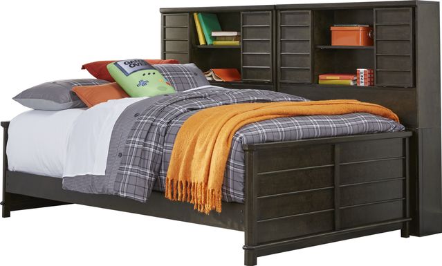 Bay Street Charcoal 5 Pc Full Bookcase Daybed