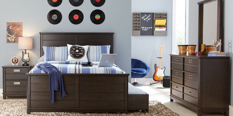 Kids Bay Street Charcoal 5 Pc Twin Panel Bedroom