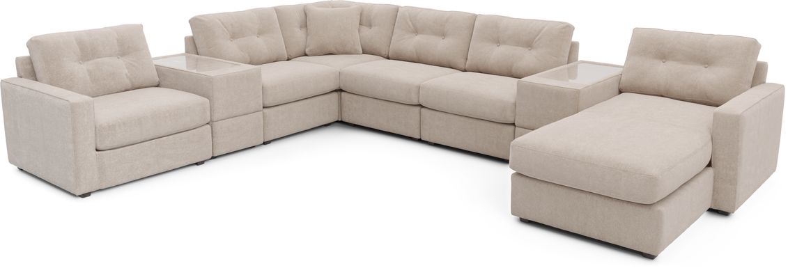 Beige 8 Pc Power Reclining ModularOne