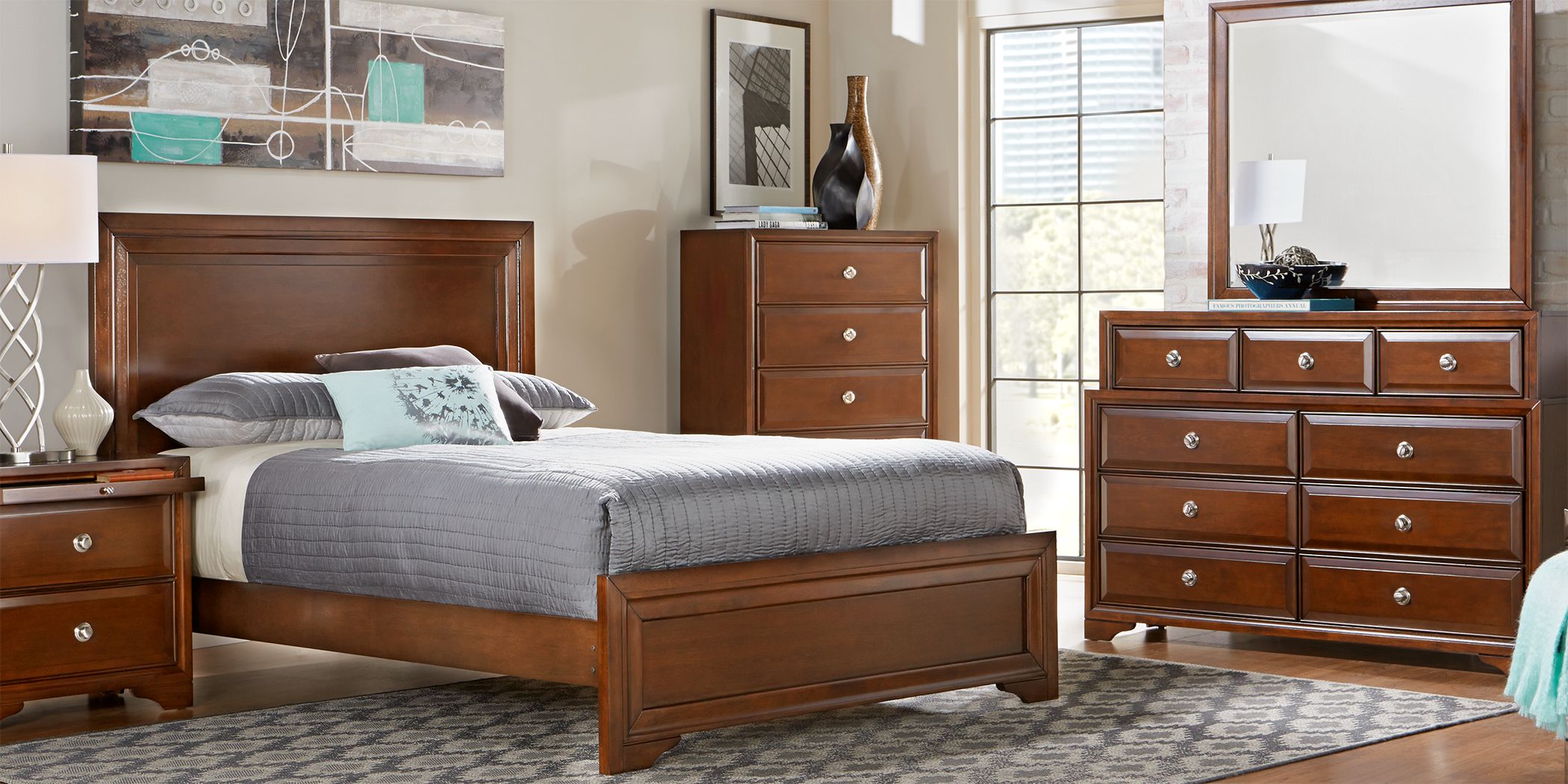 Belcourt Cherry 5 Pc King Panel Bedroom