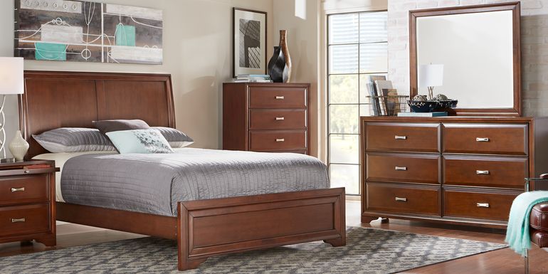 Belcourt Cherry 5 Pc Queen Sleigh Bedroom
