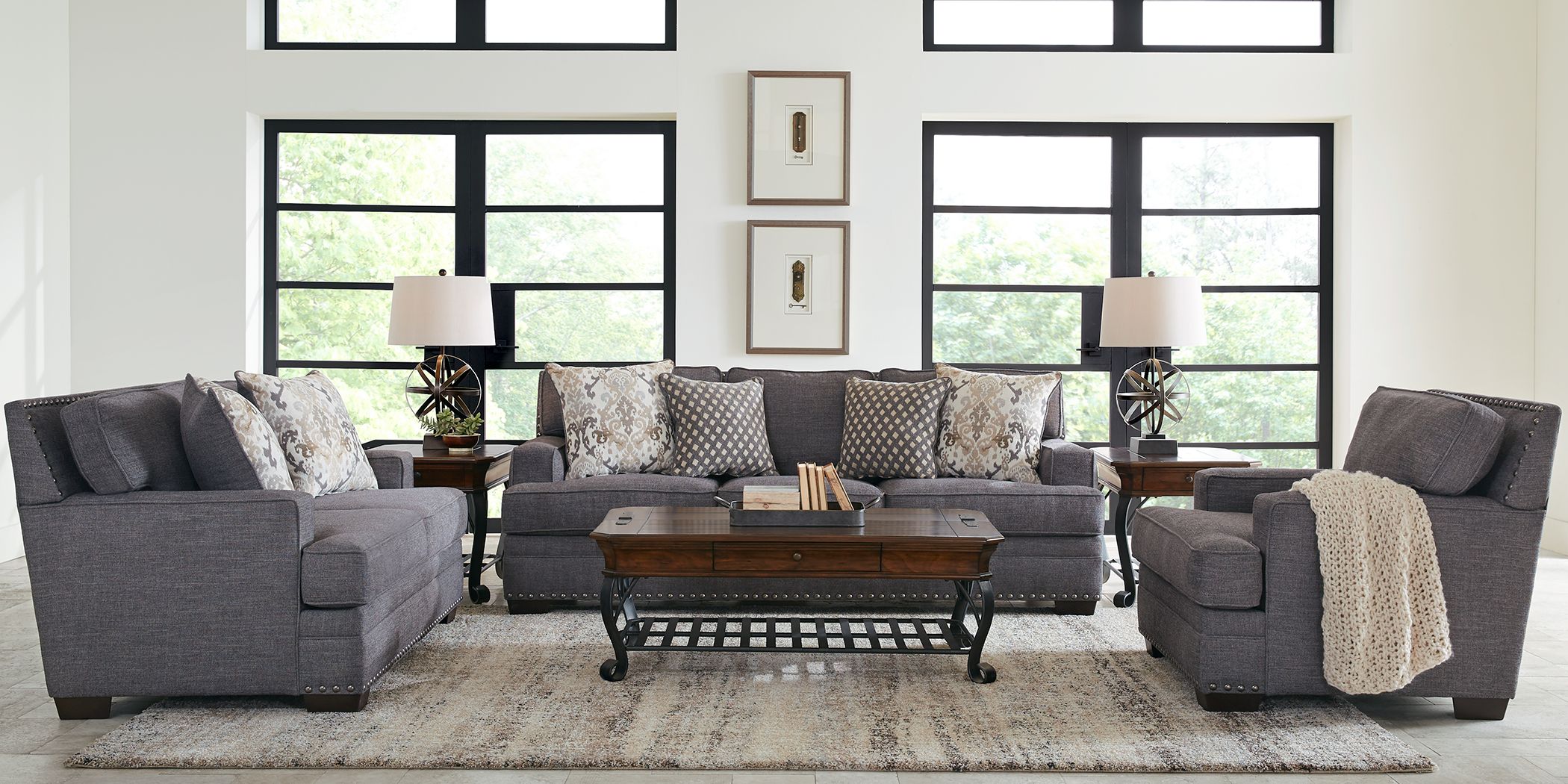 Belhaven graphite store sofa