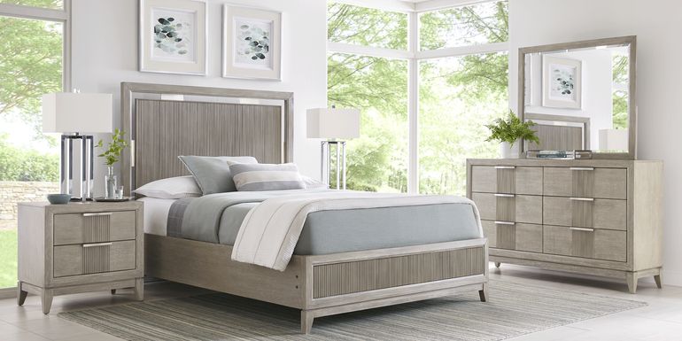 Bellante Gray 3 Pc King Panel Bed