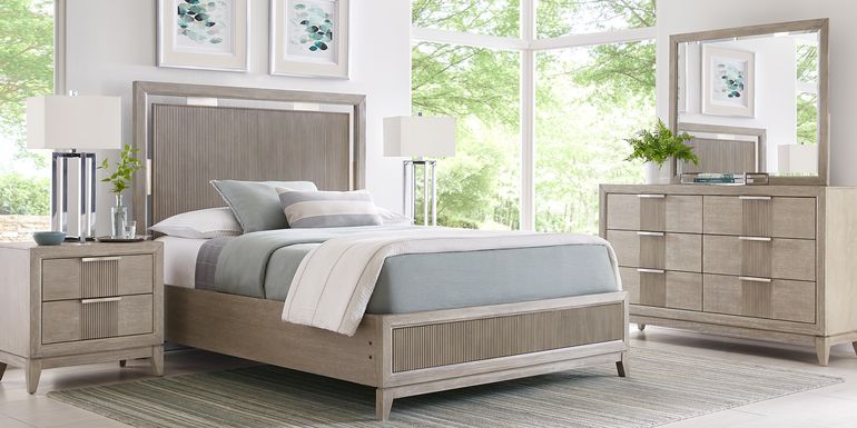 Bellante Gray 7 Pc Queen Panel Bedroom with Storage