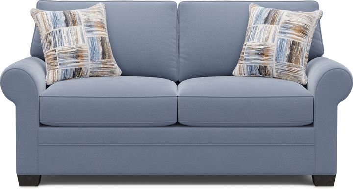 Bellingham Blue Microfiber Gel Foam Sleeper Loveseat