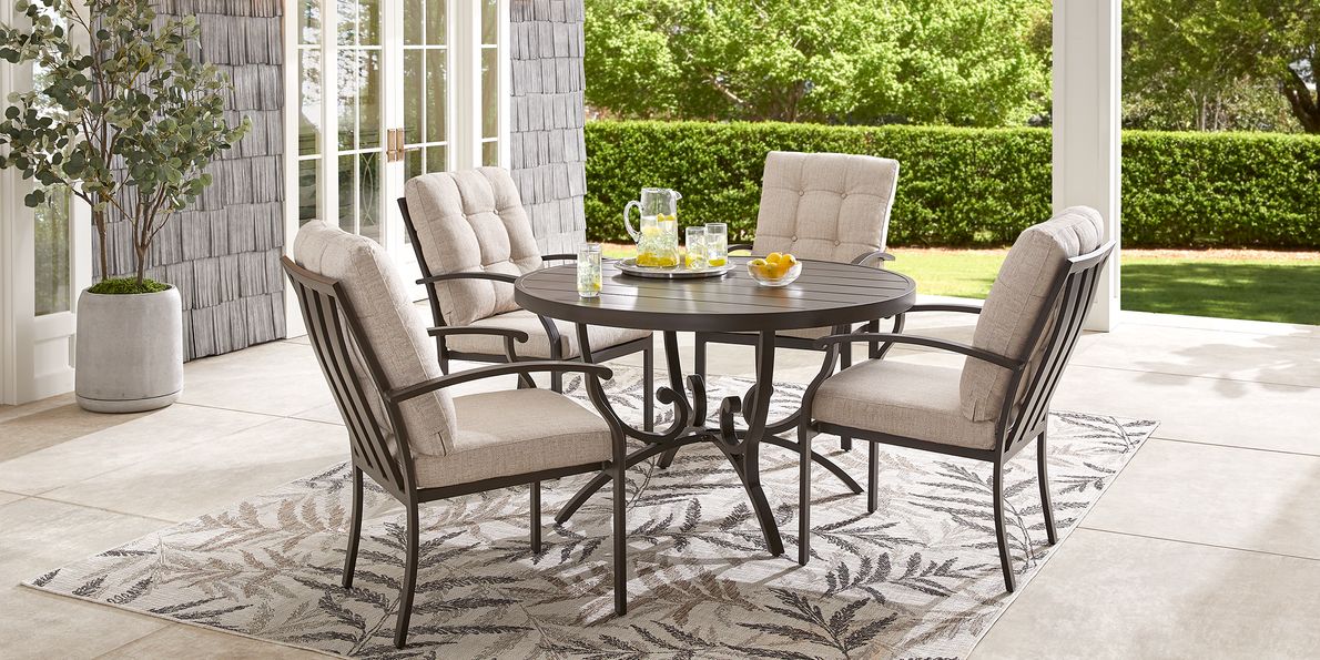 48 inch round discount outdoor dining set