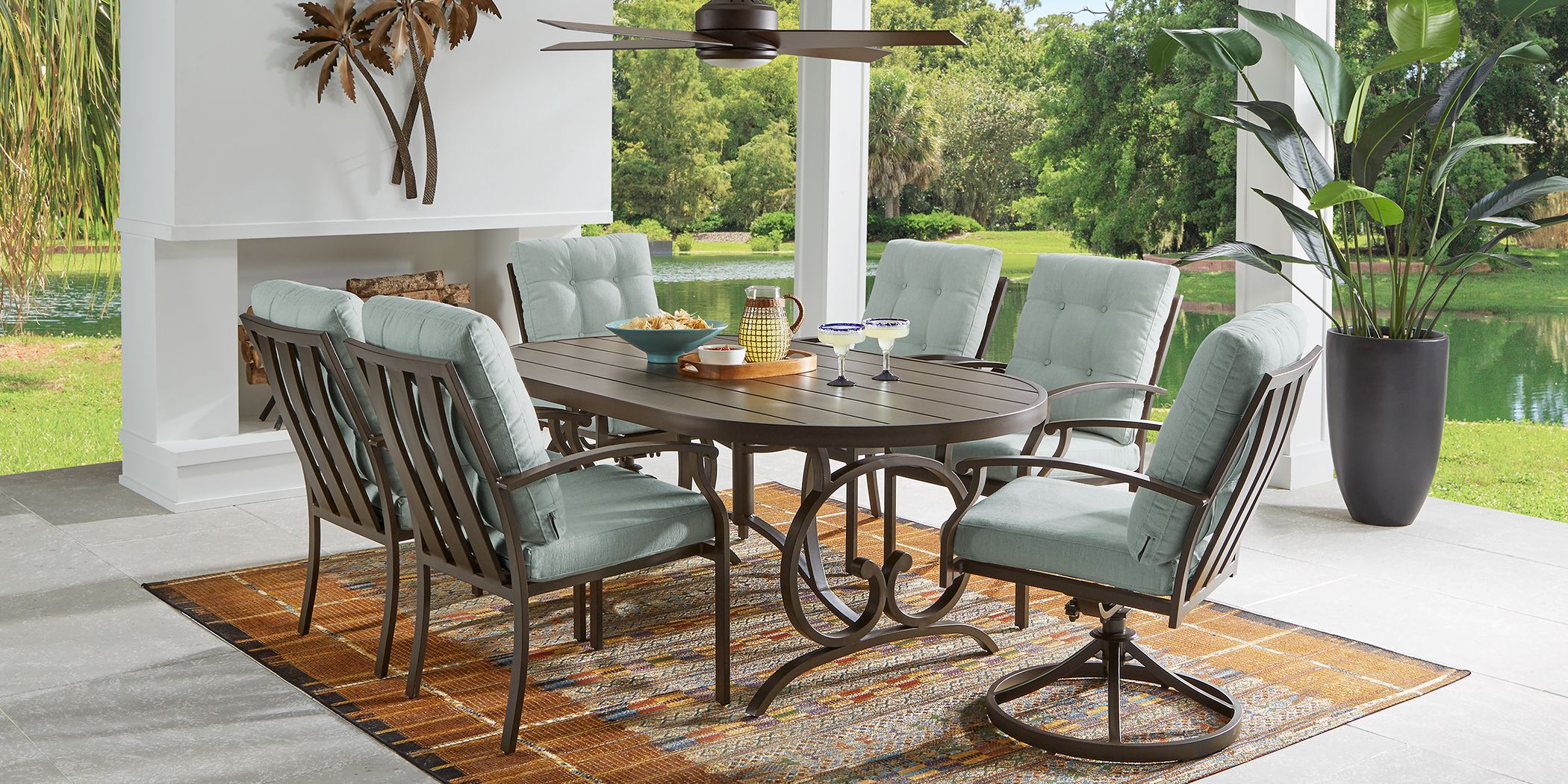 Bermuda 6 deals seat dining set