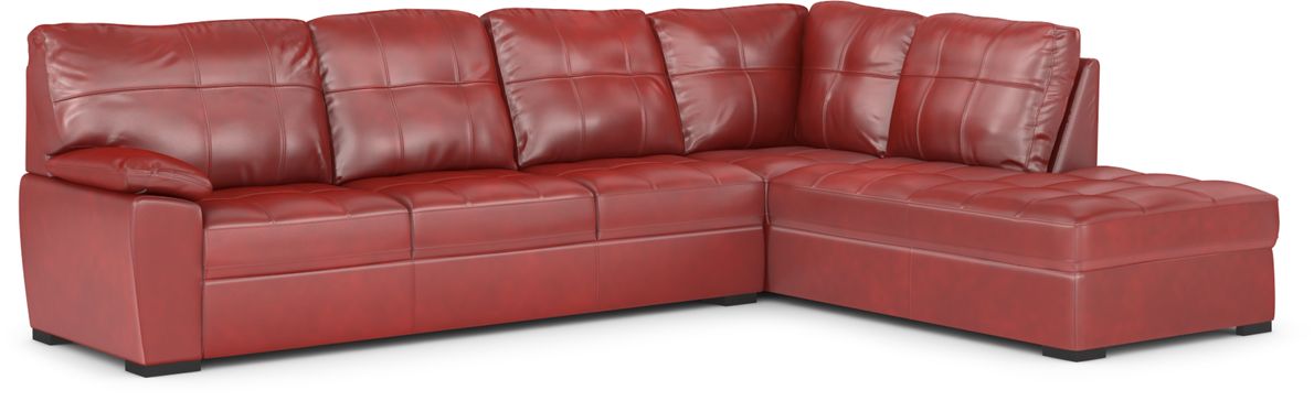 Red leather sectional rooms to deals go