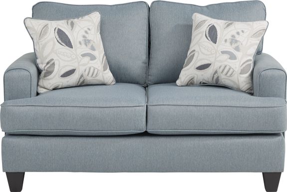 Blooming Grove Aqua Loveseat