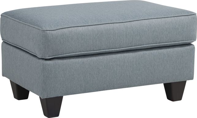 Blooming Grove Aqua Ottoman